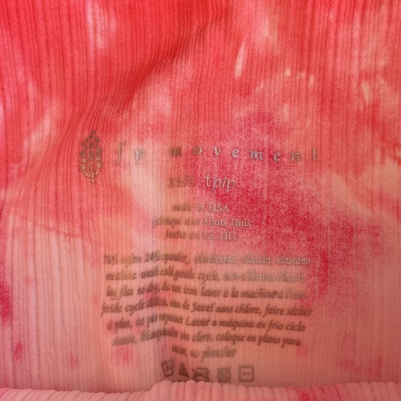 NEW! $78 FREE PEOPLE Movement High-Rise GOOD KARMA XS/S Orange Tie Dyed Leggings - Picture 14 of 17